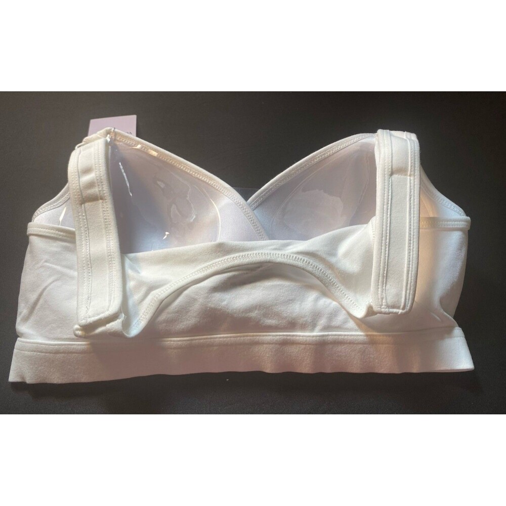 VeraComfort White Wireless Comfort Bra Front Adjustable Straps Size L New NWT - Picture 5 of 7